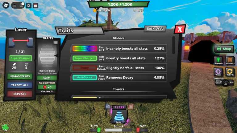 Tower Defense RNG Traits Tier List & Reroll Guide