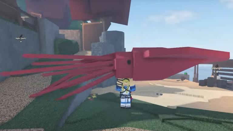 Como pegar a lula colossal em Roblox Fisch