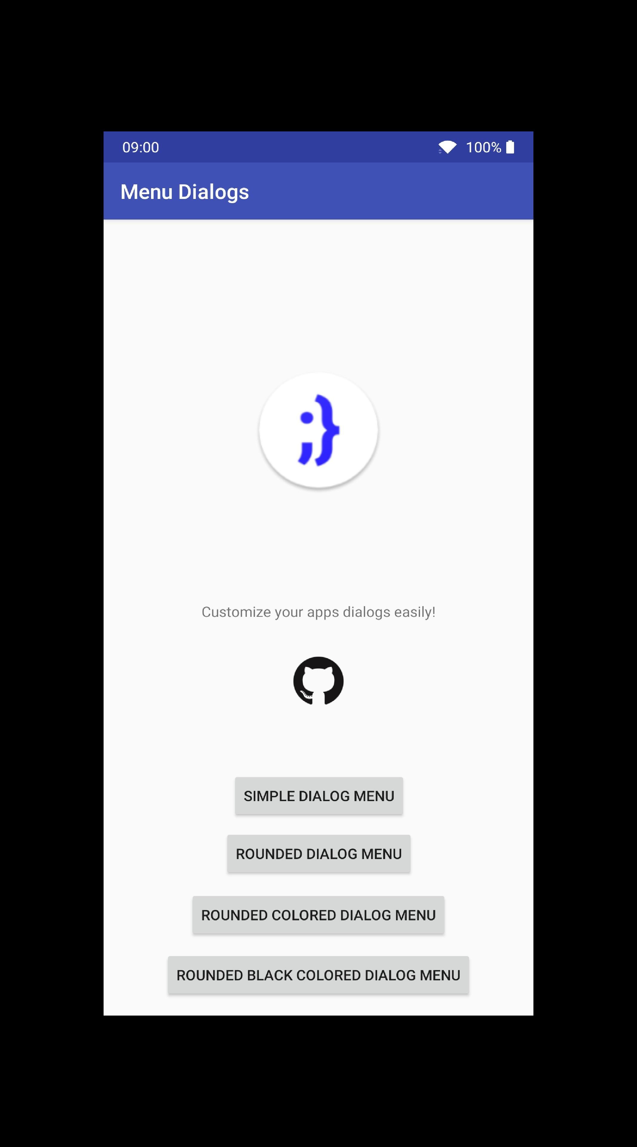Menu Dialogs