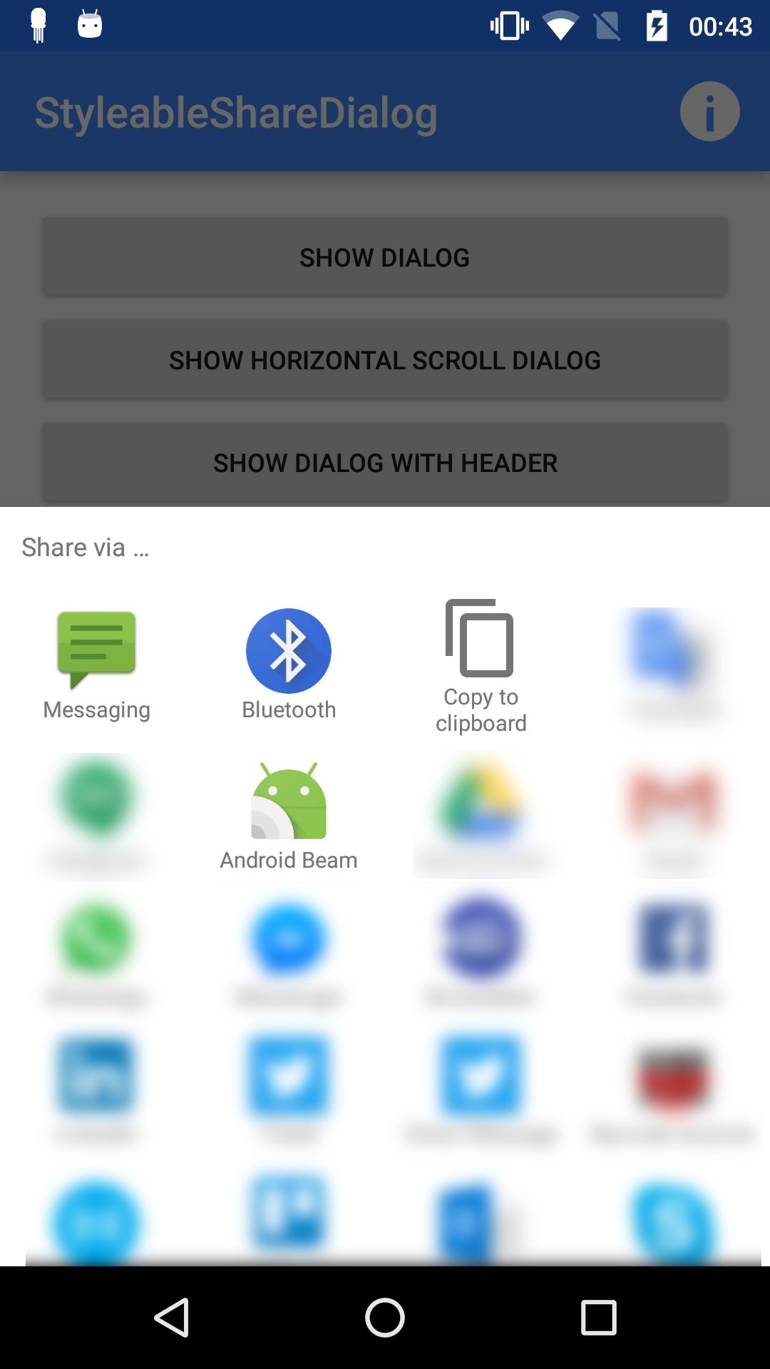 Styleable Share Dialog