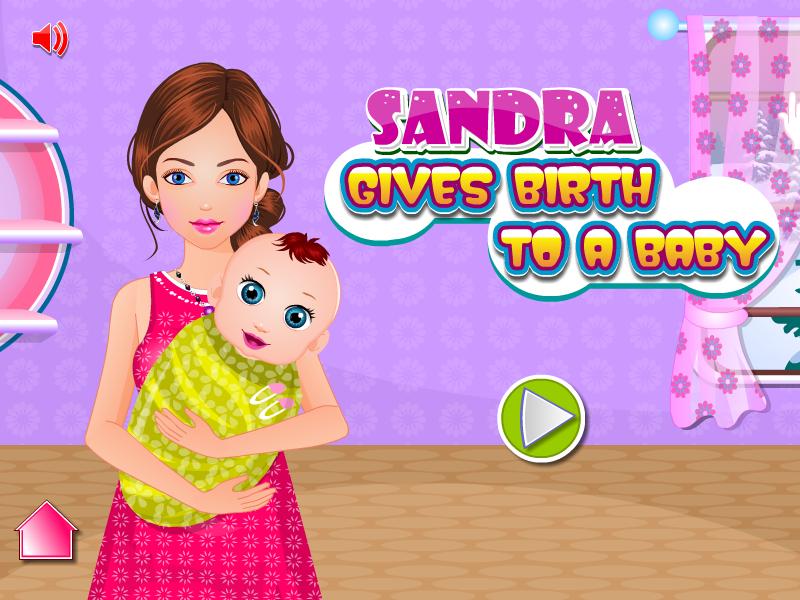 Sandra gives birth a baby