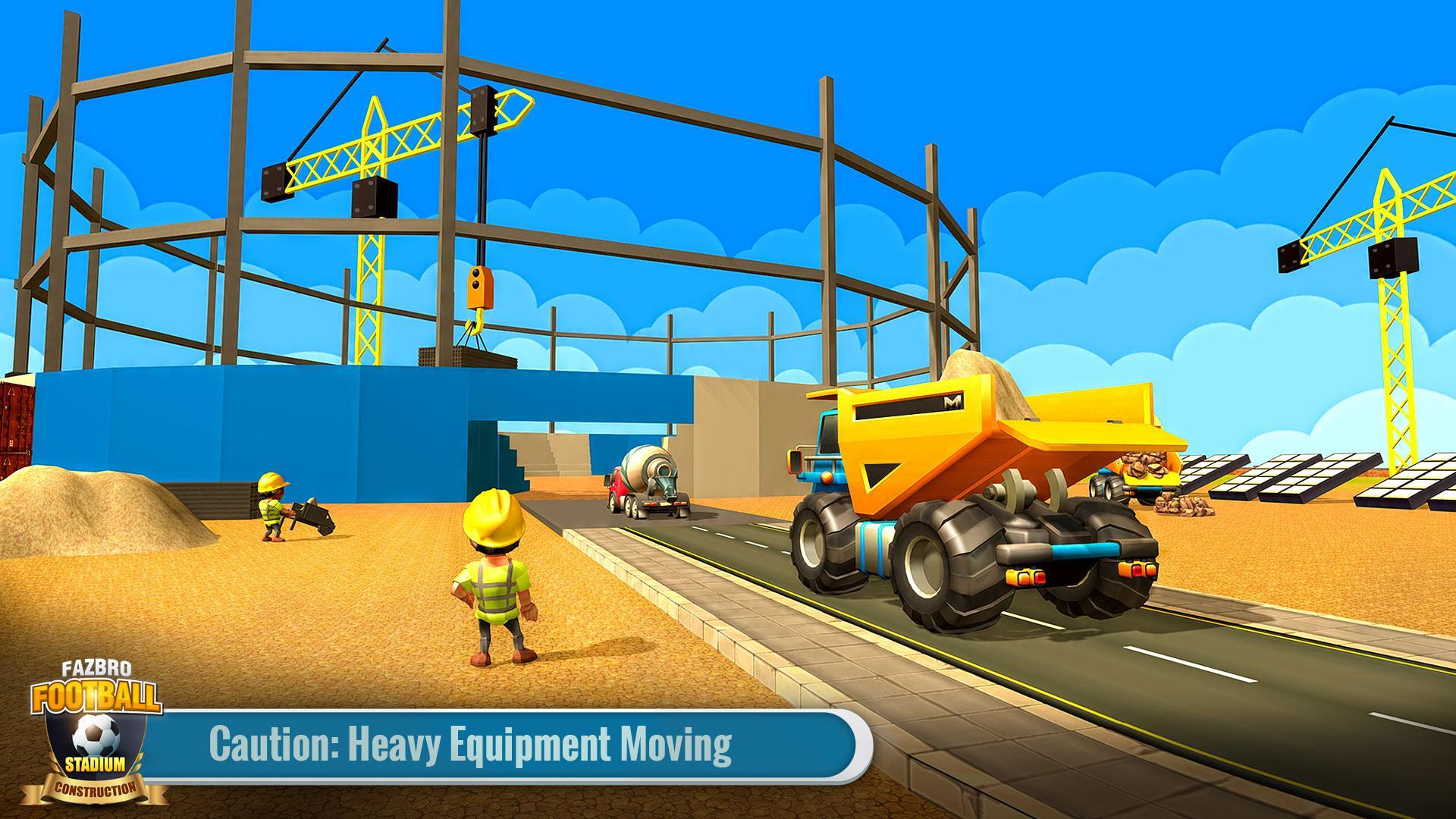 Football Stadium Builder Construction Crane Game