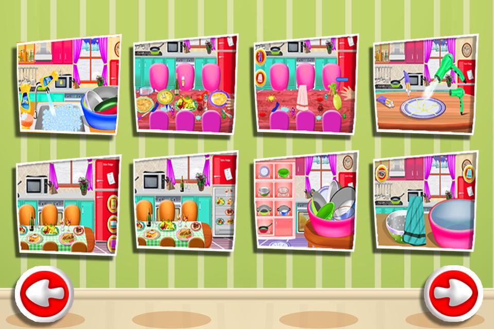 Wash dishes girls games